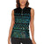 Maori Niho Taniwha Te Wheiao Women Sleeveless Polo Shirt Paua Shell - Polynesian Pride
