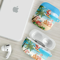 Tropical Christmas Funny Santa AirPods Case Beach Vacation LT7 - Polynesian Pride