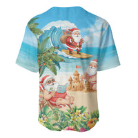Tropical Christmas Funny Santa Baseball Jersey Beach Vacation LT7 - Polynesian Pride