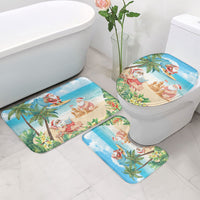 Tropical Christmas Funny Santa Bathroom Set Beach Vacation LT7 - Polynesian Pride