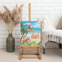 Tropical Christmas Funny Santa Canvas Wall Art Beach Vacation LT7 - Polynesian Pride
