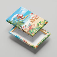 Tropical Christmas Funny Santa Canvas Wall Art Beach Vacation LT7 - Polynesian Pride