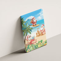 Tropical Christmas Funny Santa Canvas Wall Art Beach Vacation LT7 - Polynesian Pride