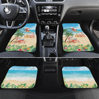 Tropical Christmas Funny Santa Car Mats Beach Vacation LT7 Set 4pcs Multicolor - Polynesian Pride