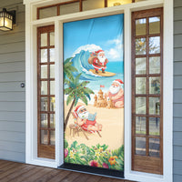 Tropical Christmas Funny Santa Door Cover Beach Vacation LT7 - Polynesian Pride