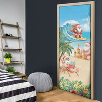 Tropical Christmas Funny Santa Door Cover Beach Vacation LT7 - Polynesian Pride