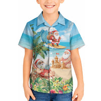 Tropical Christmas Funny Santa Hawaiian Shirt Beach Vacation LT7 - Polynesian Pride