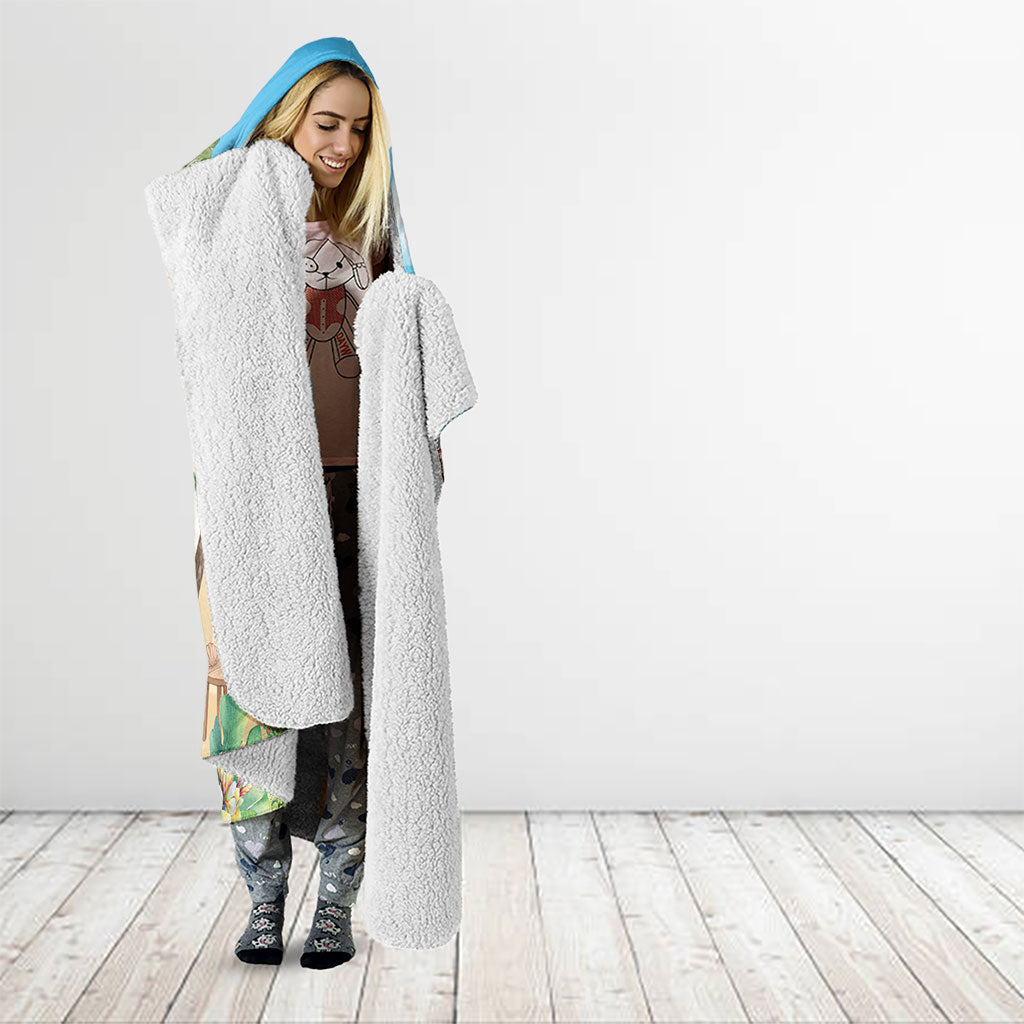 Tropical Christmas Funny Santa Hooded Blanket Beach Vacation LT7 - Polynesian Pride
