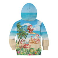 Tropical Christmas Funny Santa Kid Hoodie Beach Vacation LT7 - Polynesian Pride