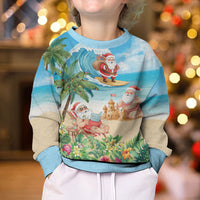 Tropical Christmas Funny Santa Kid Ugly Christmas Sweater Beach Vacation LT7 - Polynesian Pride