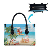Tropical Christmas Funny Santa Leather Bag Beach Vacation LT7 - Polynesian Pride