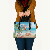 Tropical Christmas Funny Santa Leather Bag Beach Vacation LT7 - Polynesian Pride