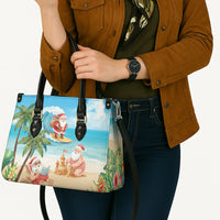 Tropical Christmas Funny Santa Leather Bag Beach Vacation LT7 - Polynesian Pride