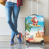 Tropical Christmas Funny Santa Luggage Cover Beach Vacation LT7 - Polynesian Pride
