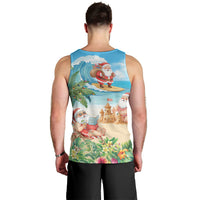 Tropical Christmas Funny Santa Men Tank Top Beach Vacation LT7 - Polynesian Pride