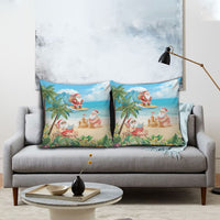 Tropical Christmas Funny Santa Pillow Cover Beach Vacation LT7 - Polynesian Pride