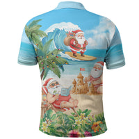 Tropical Christmas Funny Santa Polo Shirt Beach Vacation LT7 - Polynesian Pride