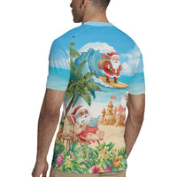 Tropical Christmas Funny Santa Rugby Jersey Beach Vacation LT7 - Polynesian Pride