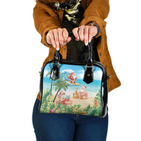 Tropical Christmas Funny Santa Shoulder Handbag Beach Vacation LT7 One Size Multicolor - Polynesian Pride