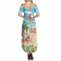 Tropical Christmas Funny Santa Summer Maxi Dress Beach Vacation LT7 - Polynesian Pride