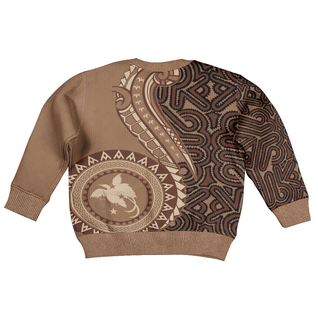 Papua New Guinea Oro Tapa Motif Kid Ugly Christmas Sweater Classic