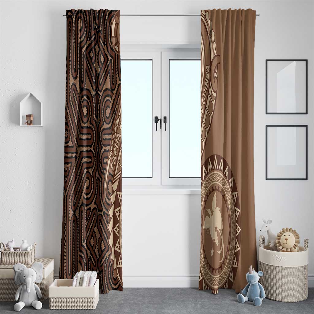 Papua New Guinea Oro Tapa Motif Window Curtain Classic