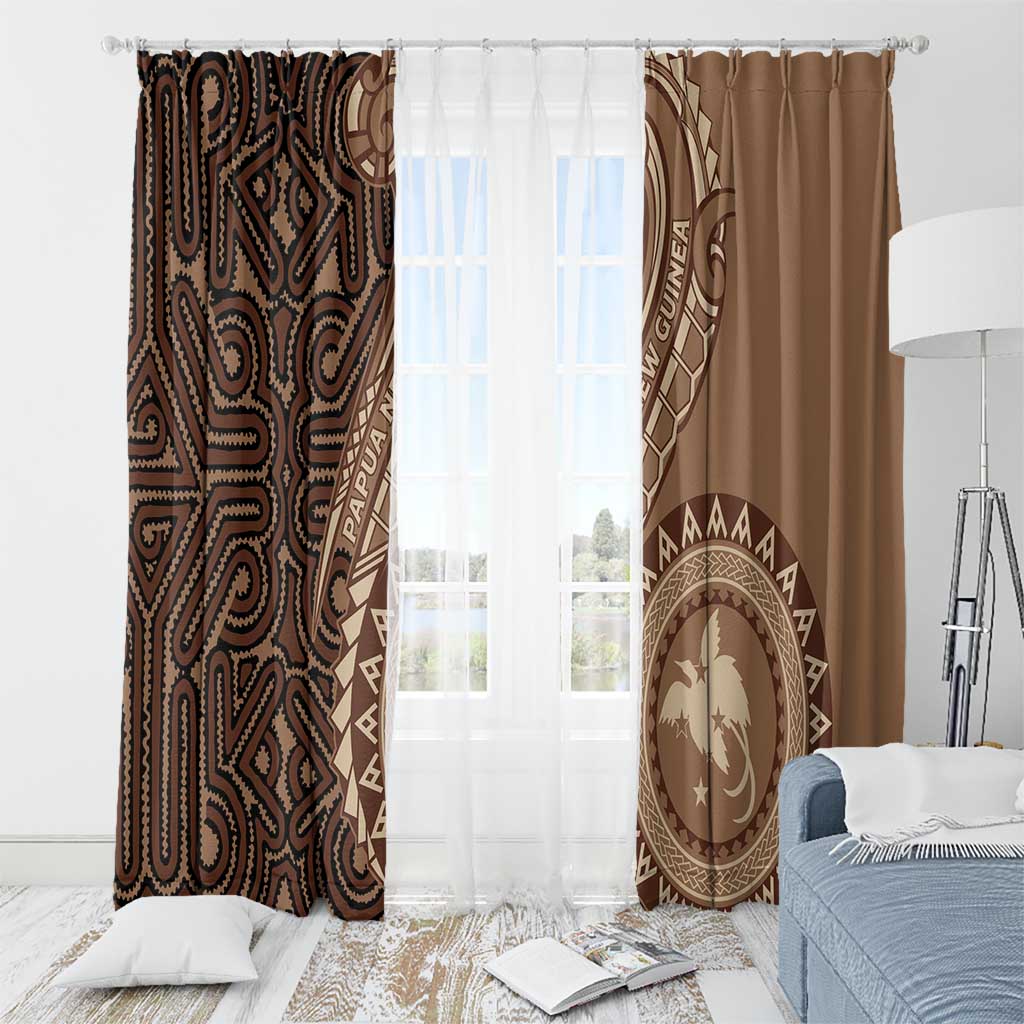 Papua New Guinea Oro Tapa Motif Window Curtain Classic