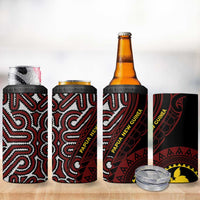 Papua New Guinea Oro Tapa Motif 4 in 1 Can Cooler Tumbler Special