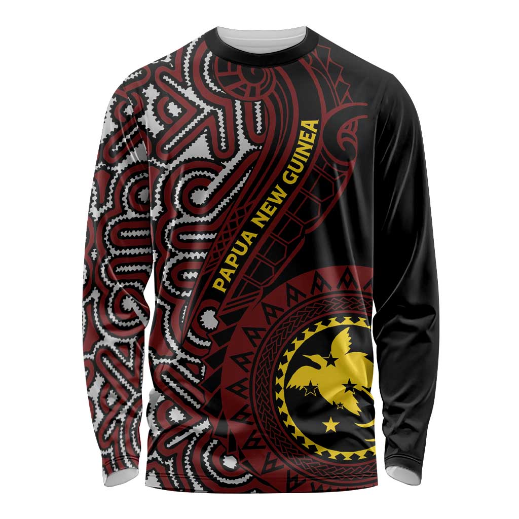 Papua New Guinea Oro Tapa Motif Long Sleeve Shirt Special