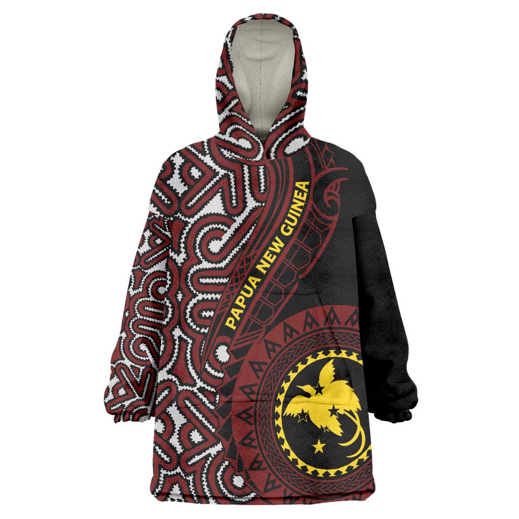 Papua New Guinea Oro Tapa Motif Wearable Blanket Hoodie Special