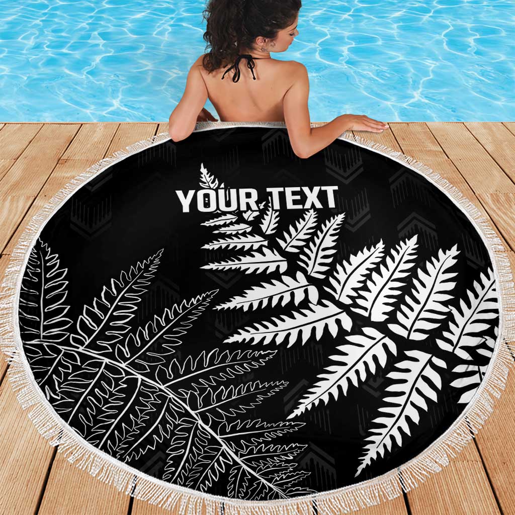 New Zealand Lawn Bowls Personalized Beach Blanket Wrap-Around Silver Fern - Polynesian Pride