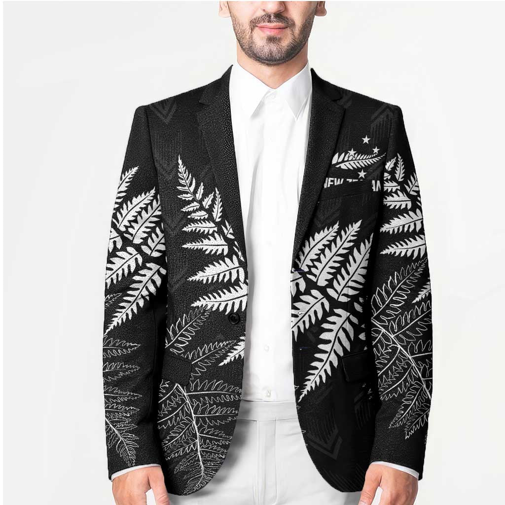 New Zealand Lawn Bowls Personalized Blazer Wrap-Around Silver Fern - Polynesian Pride
