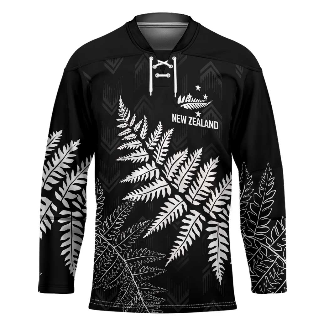 New Zealand Lawn Bowls Personalized Hockey Jersey Wrap-Around Silver Fern - Polynesian Pride