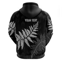 New Zealand Lawn Bowls Personalized Hoodie Wrap-Around Silver Fern - Polynesian Pride