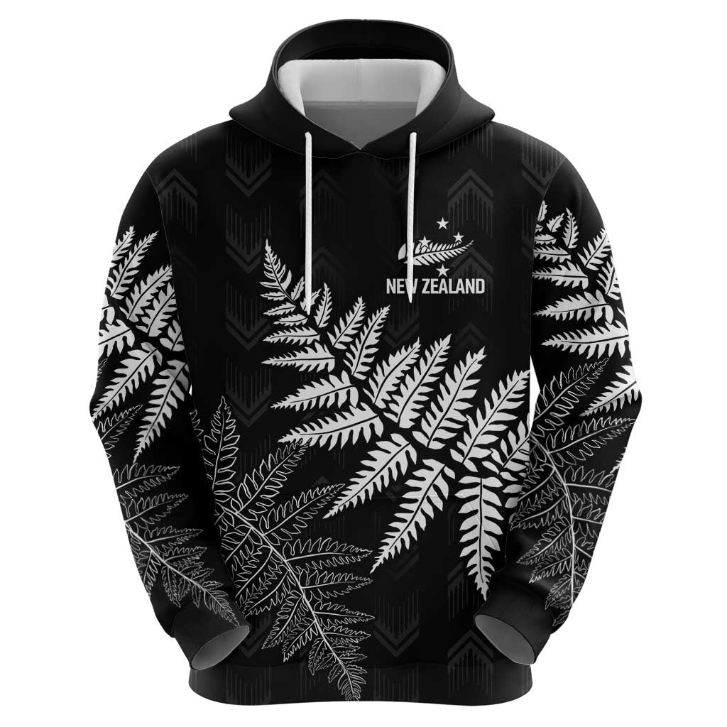 New Zealand Lawn Bowls Personalized Hoodie Wrap-Around Silver Fern - Polynesian Pride