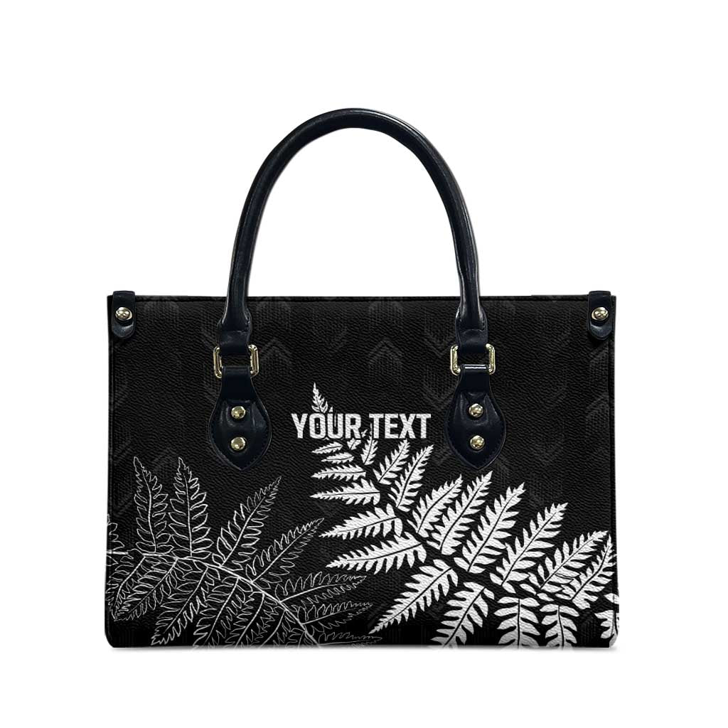 New Zealand Lawn Bowls Personalized Leather Bag Wrap-Around Silver Fern - Polynesian Pride