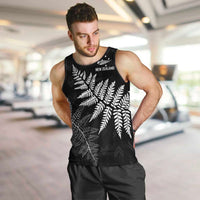 New Zealand Lawn Bowls Personalized Men Tank Top Wrap-Around Silver Fern - Polynesian Pride