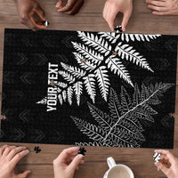 New Zealand Lawn Bowls Personalized Puzzle Wrap-Around Silver Fern - Polynesian Pride