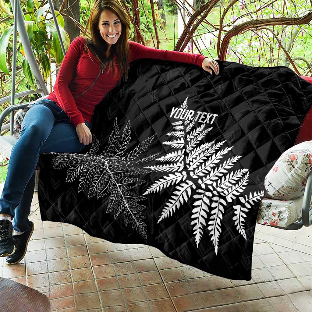 New Zealand Lawn Bowls Personalized Quilt Wrap-Around Silver Fern - Polynesian Pride