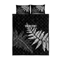 New Zealand Lawn Bowls Personalized Quilt Bed Set Wrap-Around Silver Fern - Polynesian Pride