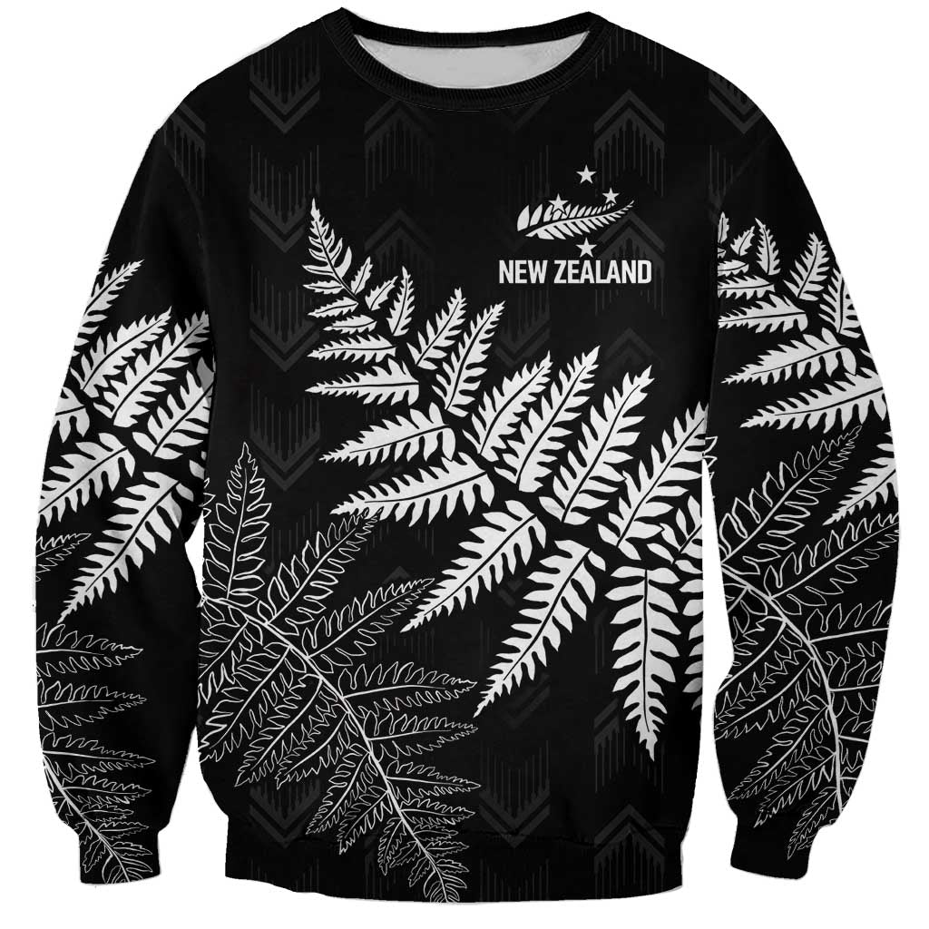 New Zealand Lawn Bowls Personalized Sweatshirt Wrap-Around Silver Fern - Polynesian Pride