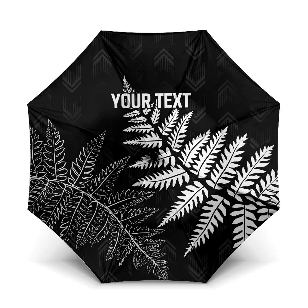 New Zealand Lawn Bowls Personalized Umbrella Wrap-Around Silver Fern - Polynesian Pride