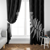 New Zealand Lawn Bowls Personalized Window Curtain Wrap-Around Silver Fern - Polynesian Pride