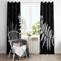 New Zealand Lawn Bowls Personalized Window Curtain Wrap-Around Silver Fern - Polynesian Pride