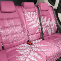 New Zealand Lawn Bowls Breast Cancer Personalized Back Car Seat Cover Wrap-Around Silver Fern - Polynesian Pride