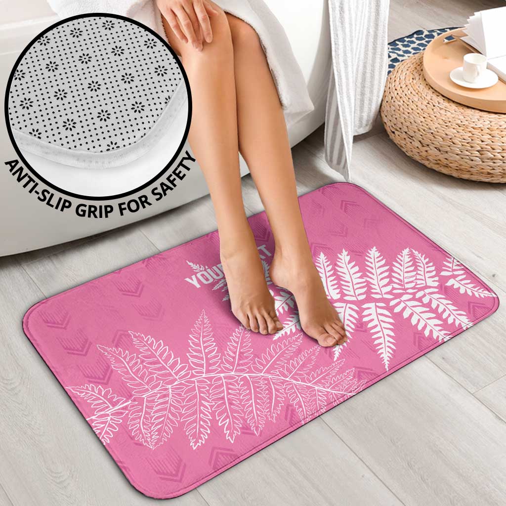 New Zealand Lawn Bowls Breast Cancer Personalized Bathroom Set Wrap-Around Silver Fern - Polynesian Pride