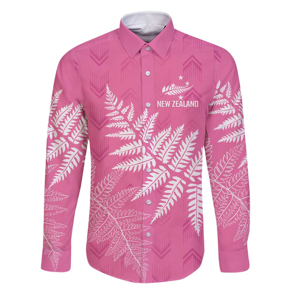 New Zealand Lawn Bowls Breast Cancer Personalized Family Matching Mermaid Dress and Hawaiian Shirt Wrap-Around Silver Fern - Polynesian Pride
