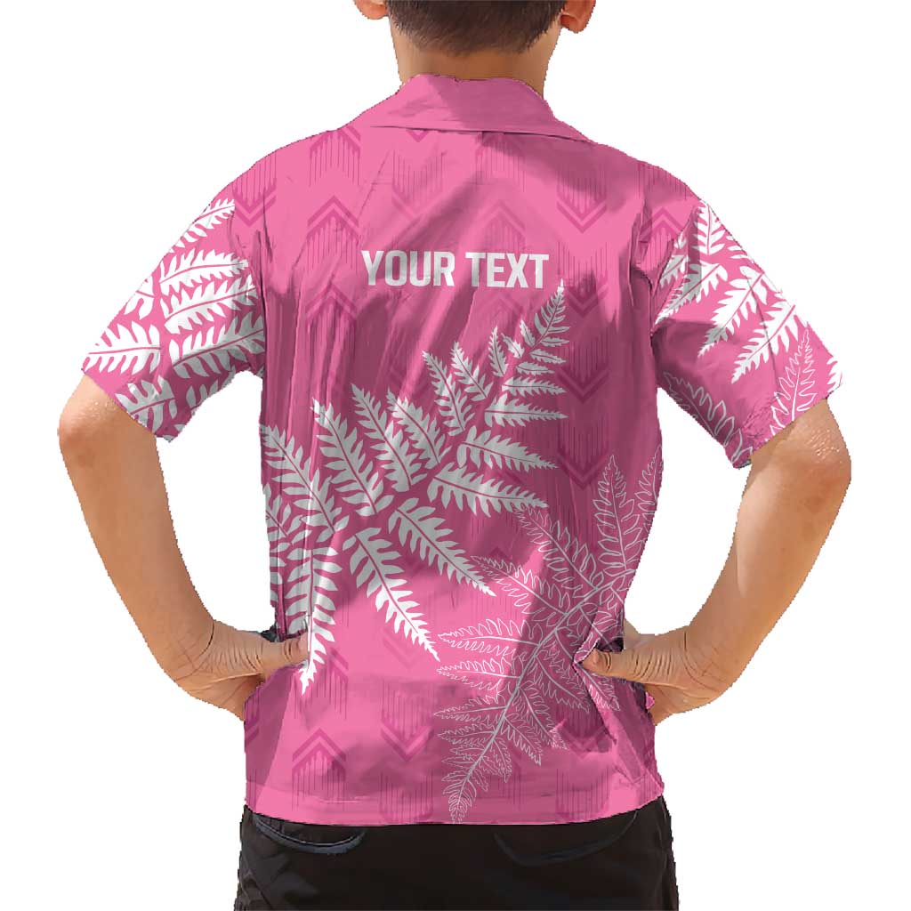 New Zealand Lawn Bowls Breast Cancer Personalized Family Matching Summer Maxi Dress and Hawaiian Shirt Wrap-Around Silver Fern LT7 - Polynesian Pride