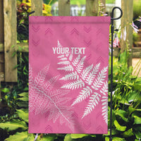 New Zealand Lawn Bowls Breast Cancer Personalized Garden Flag Wrap-Around Silver Fern - Polynesian Pride