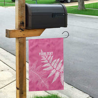 New Zealand Lawn Bowls Breast Cancer Personalized Garden Flag Wrap-Around Silver Fern - Polynesian Pride